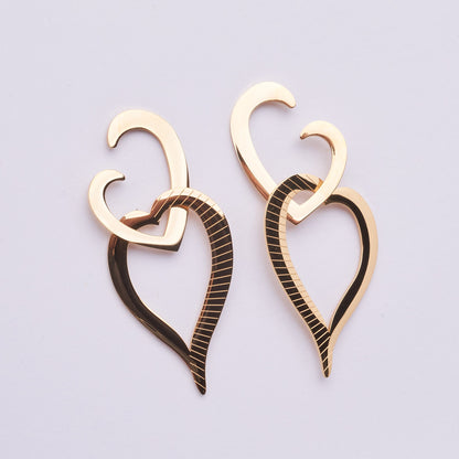 Intertwined Heart Statement Earrings 122E1549