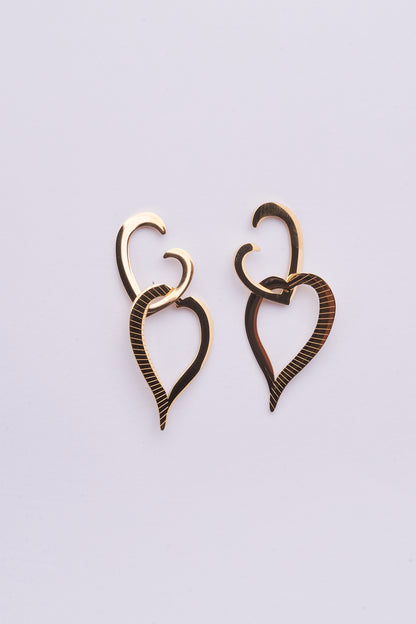 Intertwined Heart Statement Earrings 122E1549