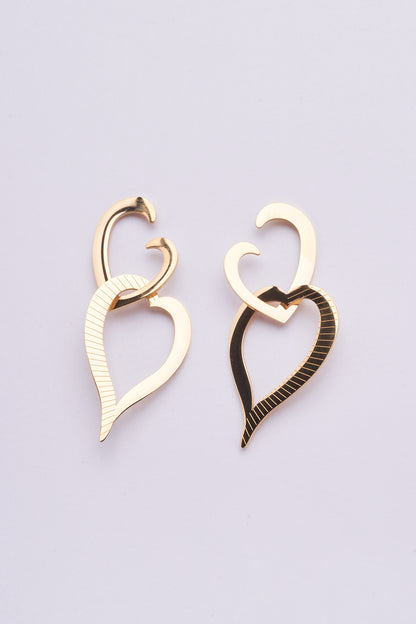 Intertwined Heart Statement Earrings 122E1549