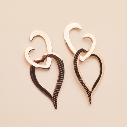 Intertwined Heart Statement Earrings 122E1549