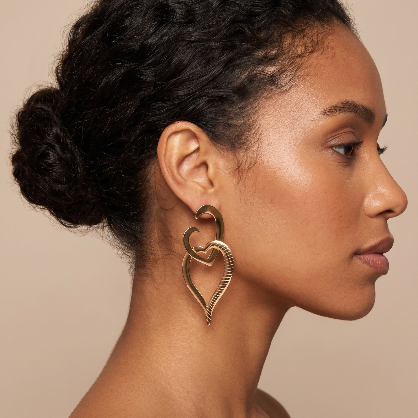 Intertwined Heart Statement Earrings 122E1549