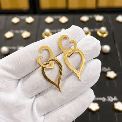 Intertwined Heart Statement Earrings 122E1549